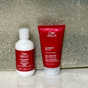 5 for $25 item 🌺 Mini Travel Size Wella Ultimate Repair Shampoo and Conditioner